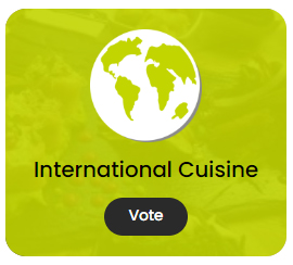 Vote now button for the BRAVO International Cuisine